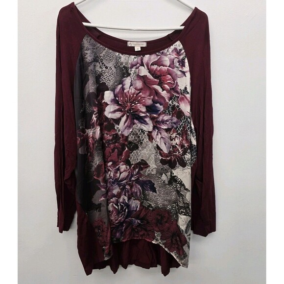 Dressbarn Floral Blouse Top  Sz 3X Plus Size Women's A4 - Picture 1 of 7